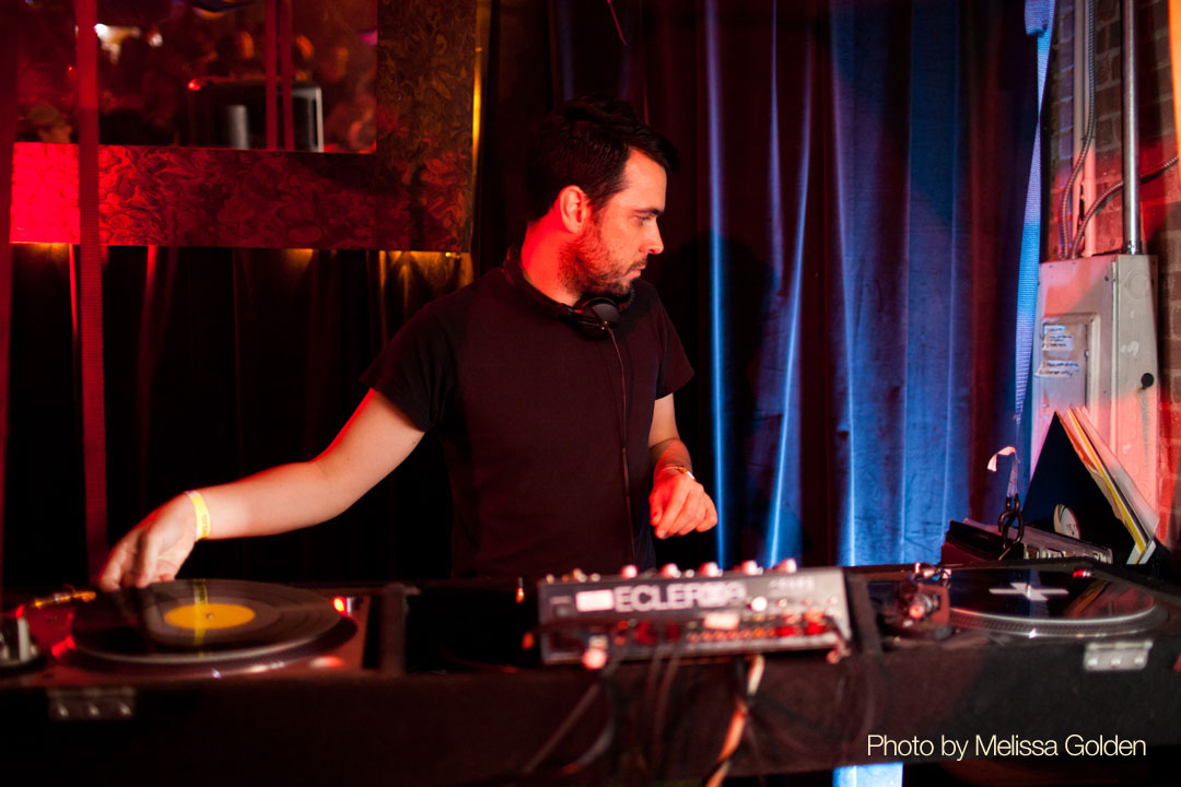 DJing at a Stranded from Burning Man party. Photo by Melissa Golden.